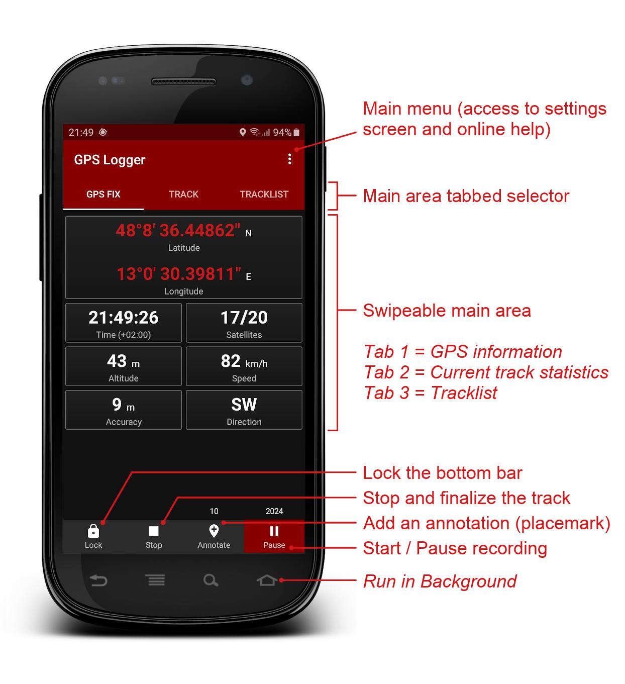 GPS Logger 3.0.2 Screenshot 1