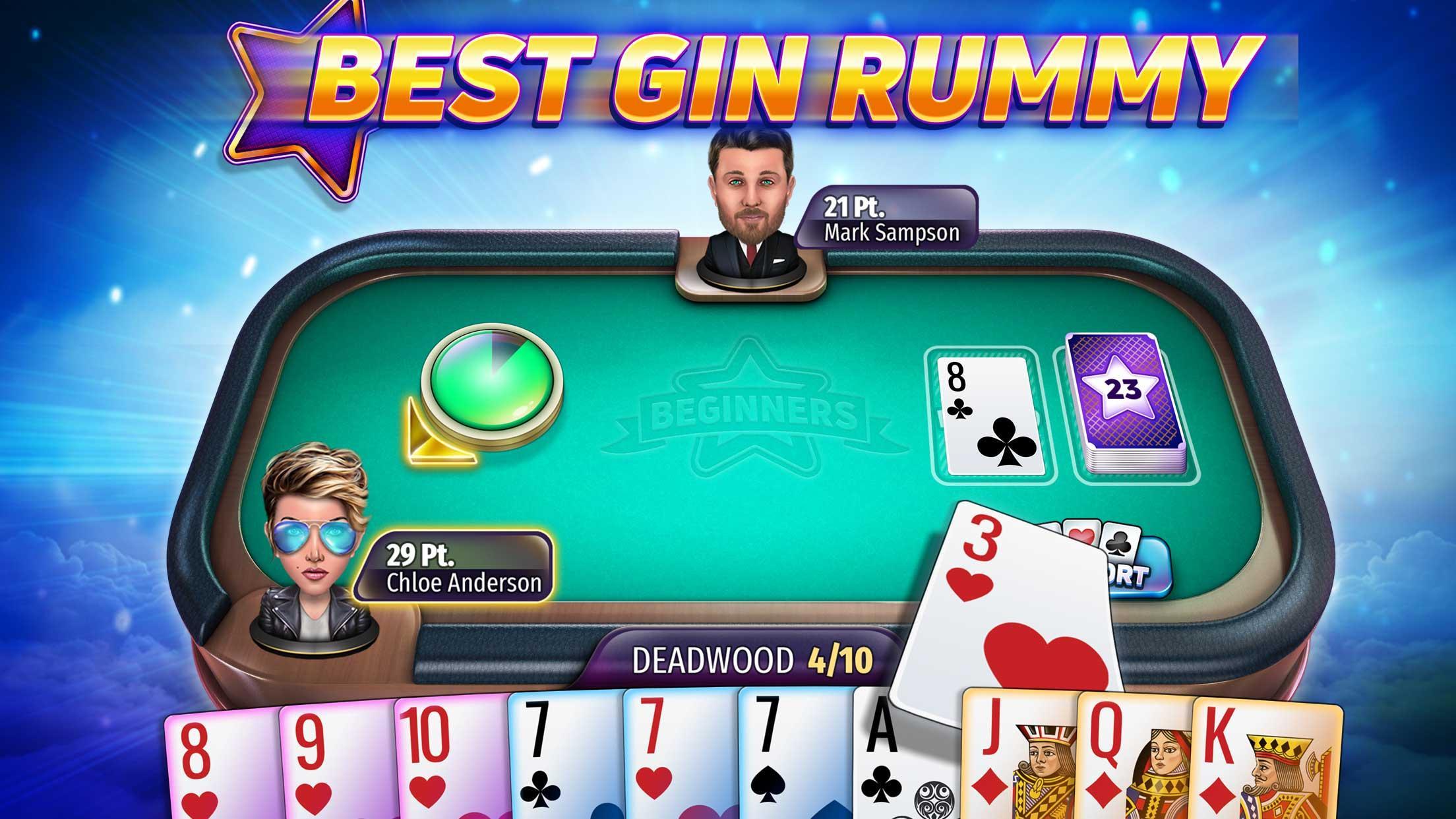 Gin Rummy Stars - Online Card Game with Friends! 1.6.208 Screenshot 1