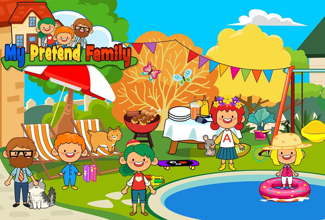 My Pretend Home amp; Family - Kids Play Town Games 2.7 Screenshot 1