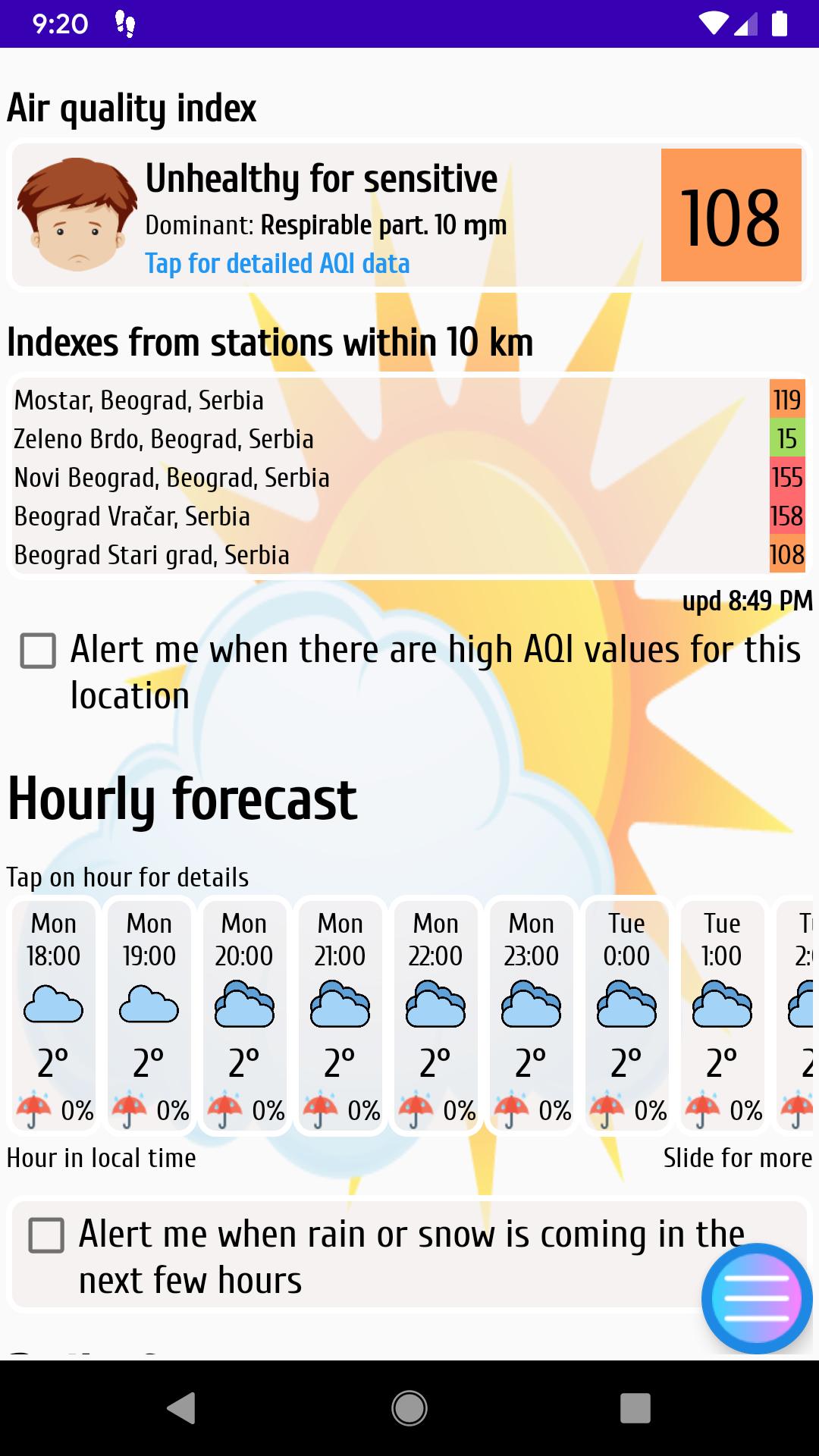 Weather Forecast and Air Quality with Widgets 12 Screenshot 2