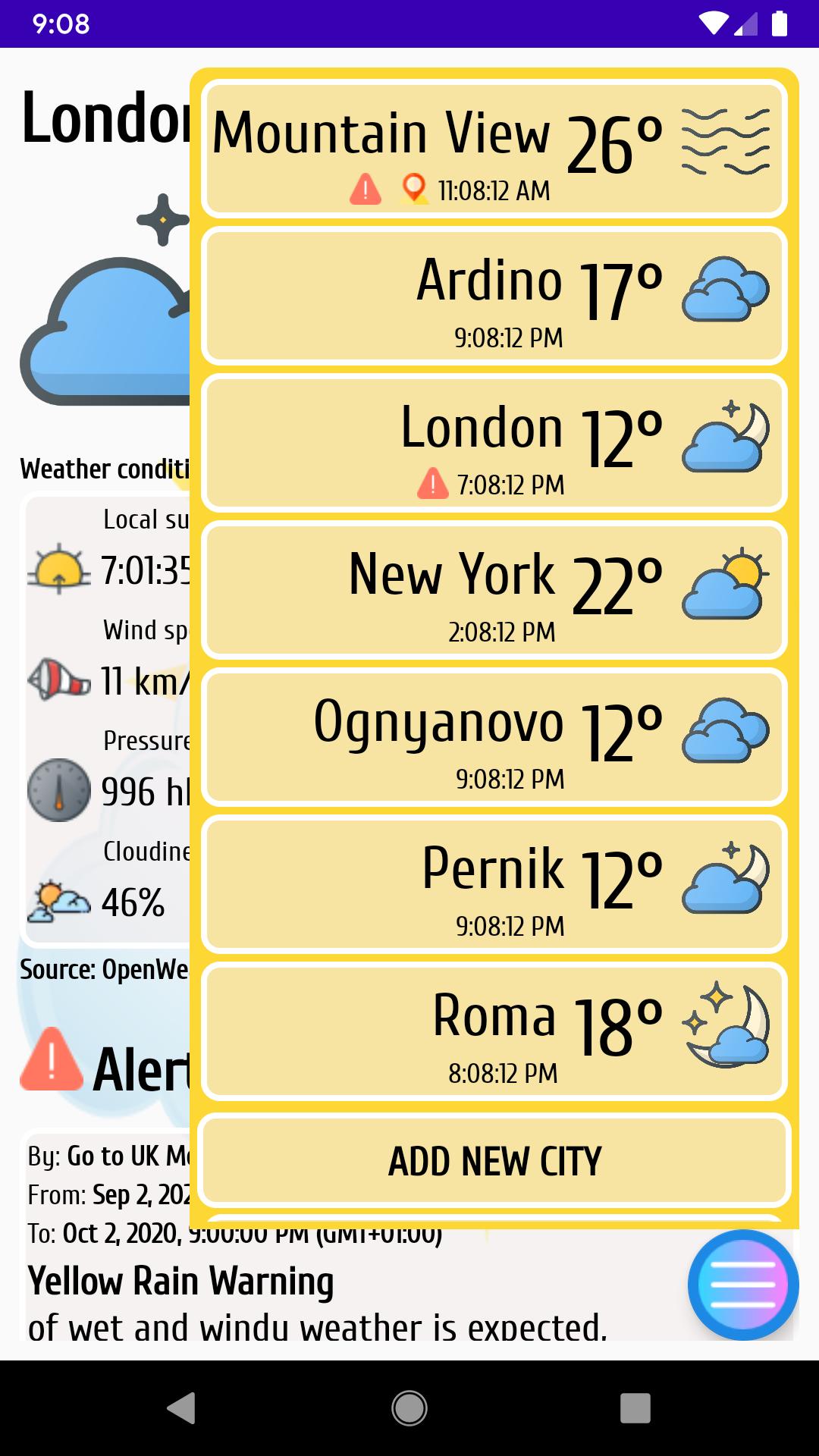 Weather Forecast and Air Quality with Widgets 12 Screenshot 3