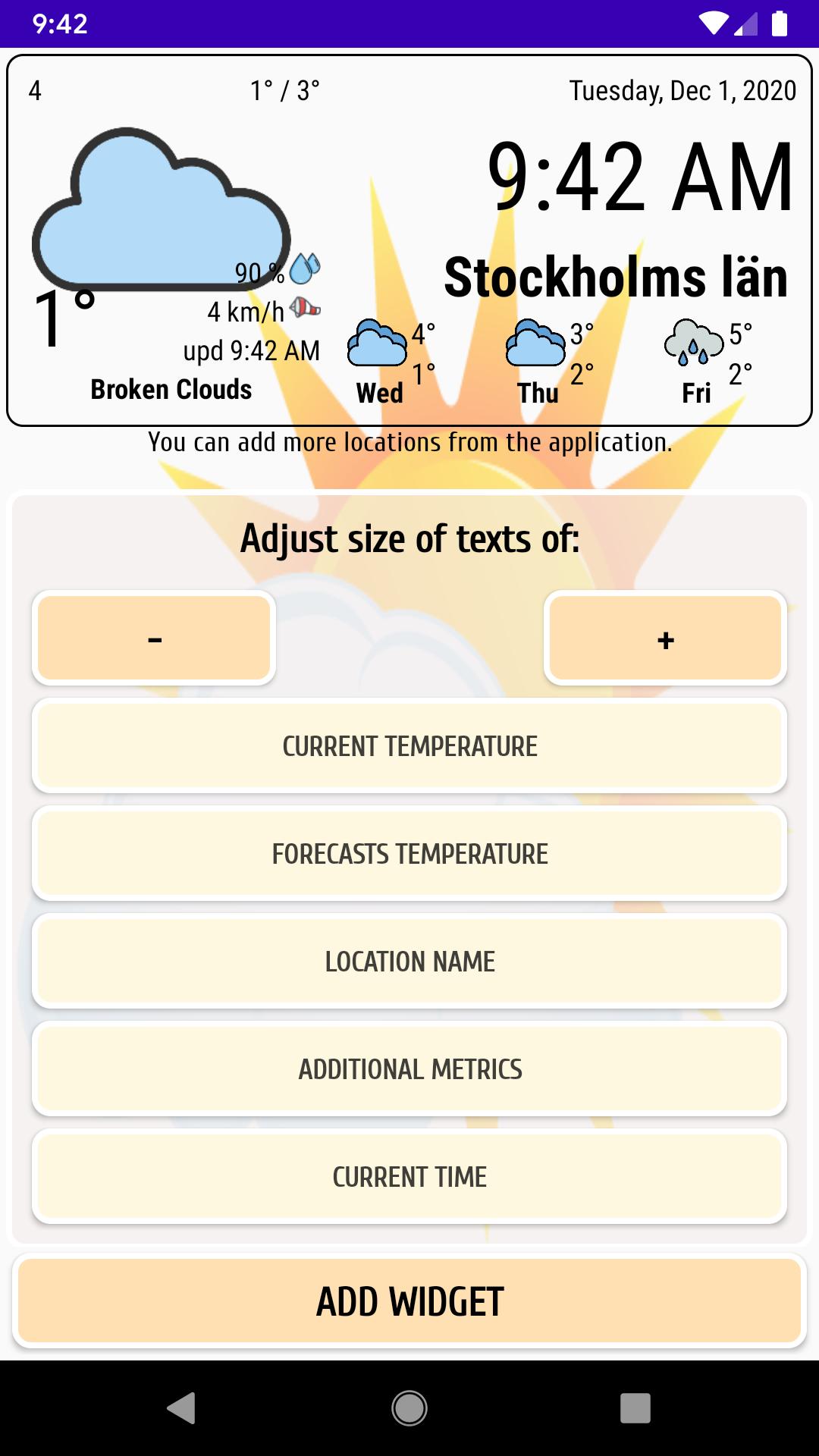 Weather Forecast and Air Quality with Widgets 12 Screenshot 7