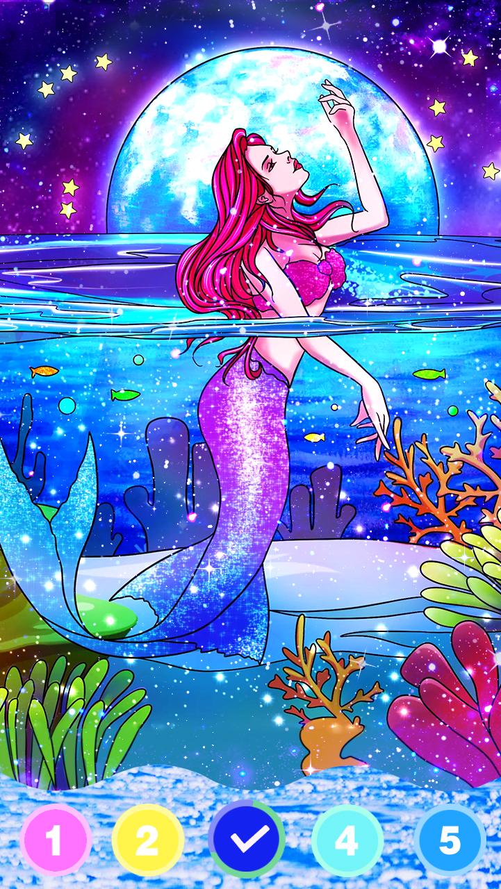 Mermaid color by number: Coloring games offline 1.0.19 Screenshot 13