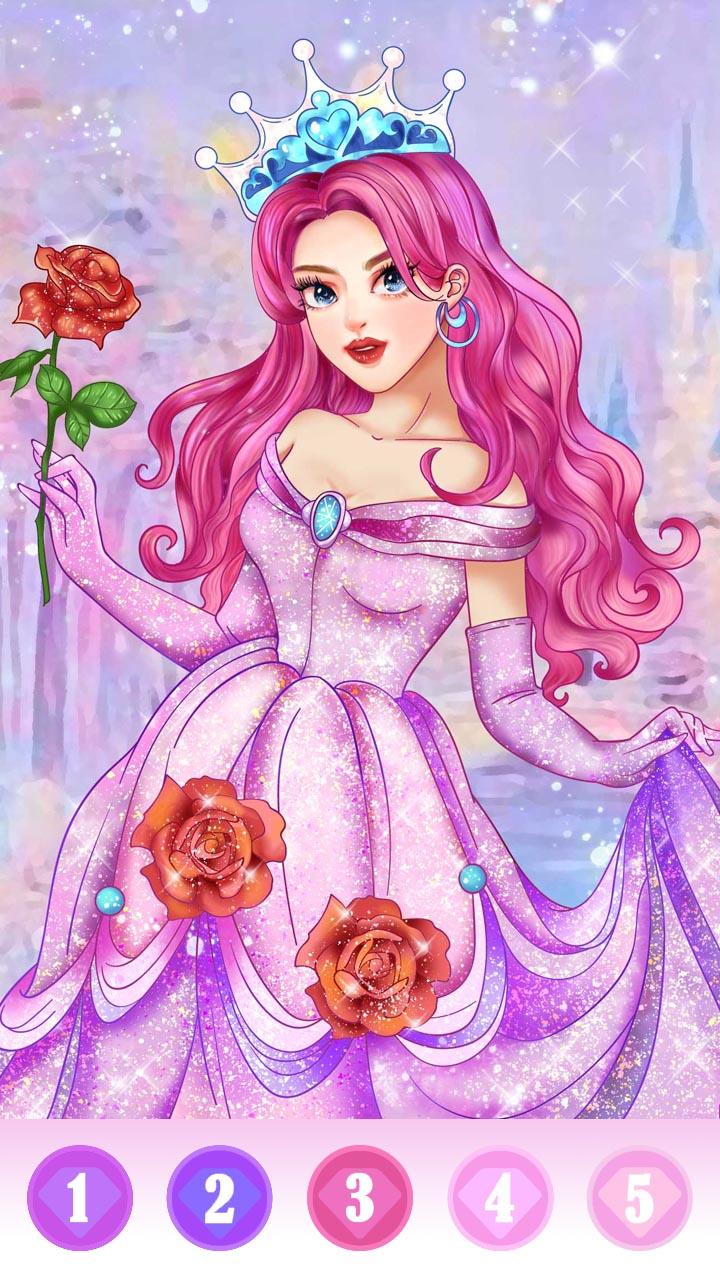 Princess color by number: Coloring games offline 1.0.21 Screenshot 20