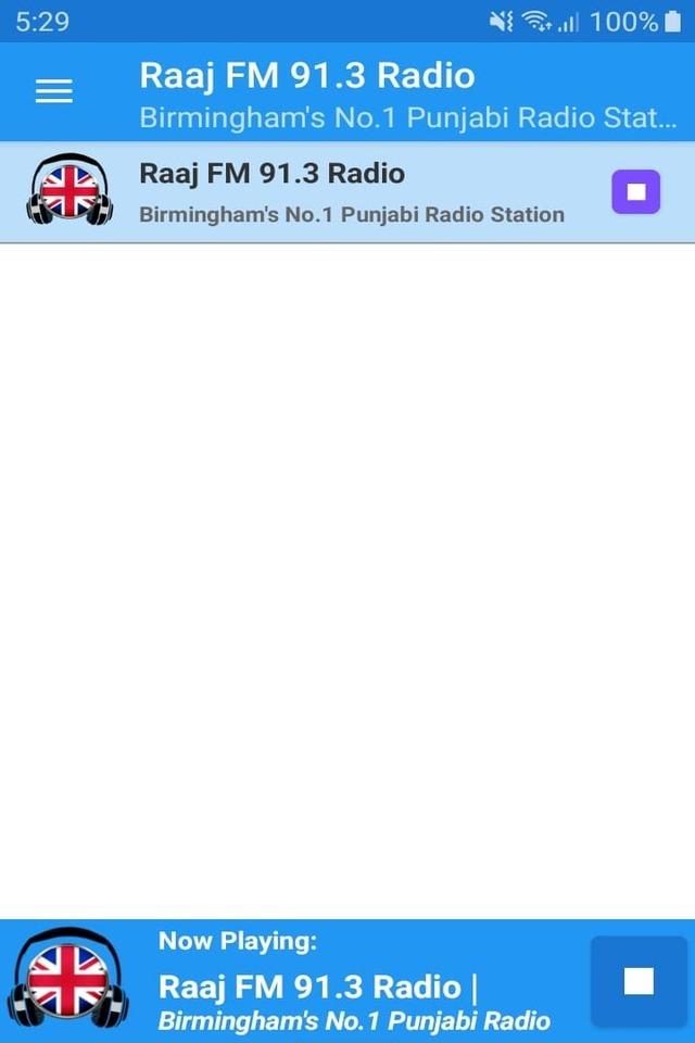 Raaj FM 91.3 Radio App UK Free Online 1.5 Screenshot 1