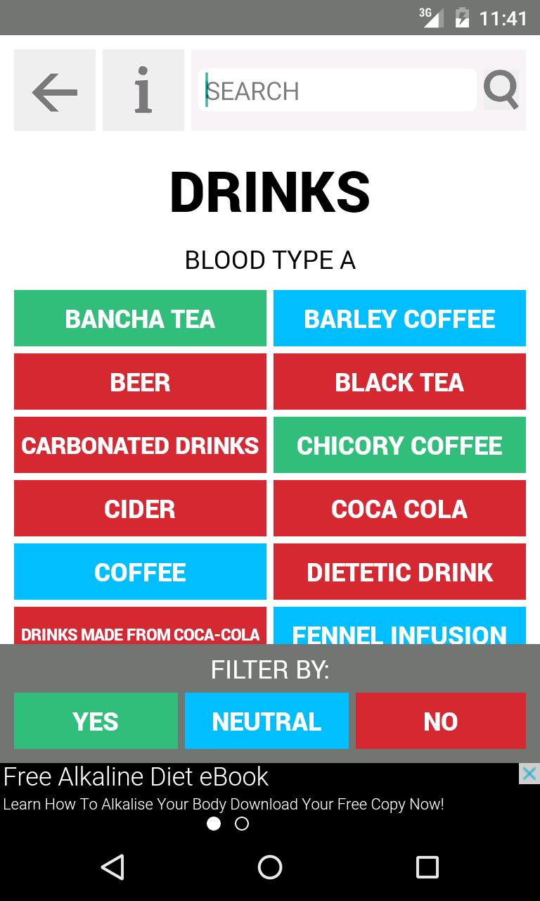 Food For Your Blood Type Diet 2.0.15 Screenshot 3