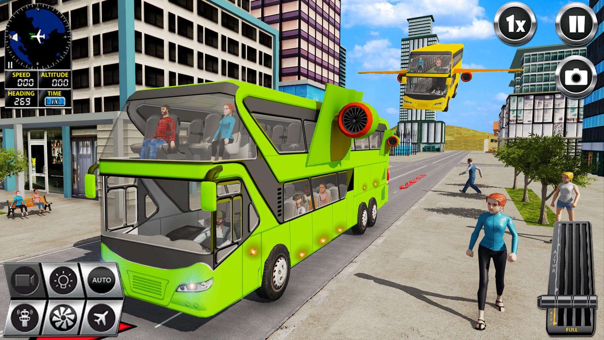 Flying Bus Driving simulator 2019: Free Bus Games 2.8 Screenshot 10