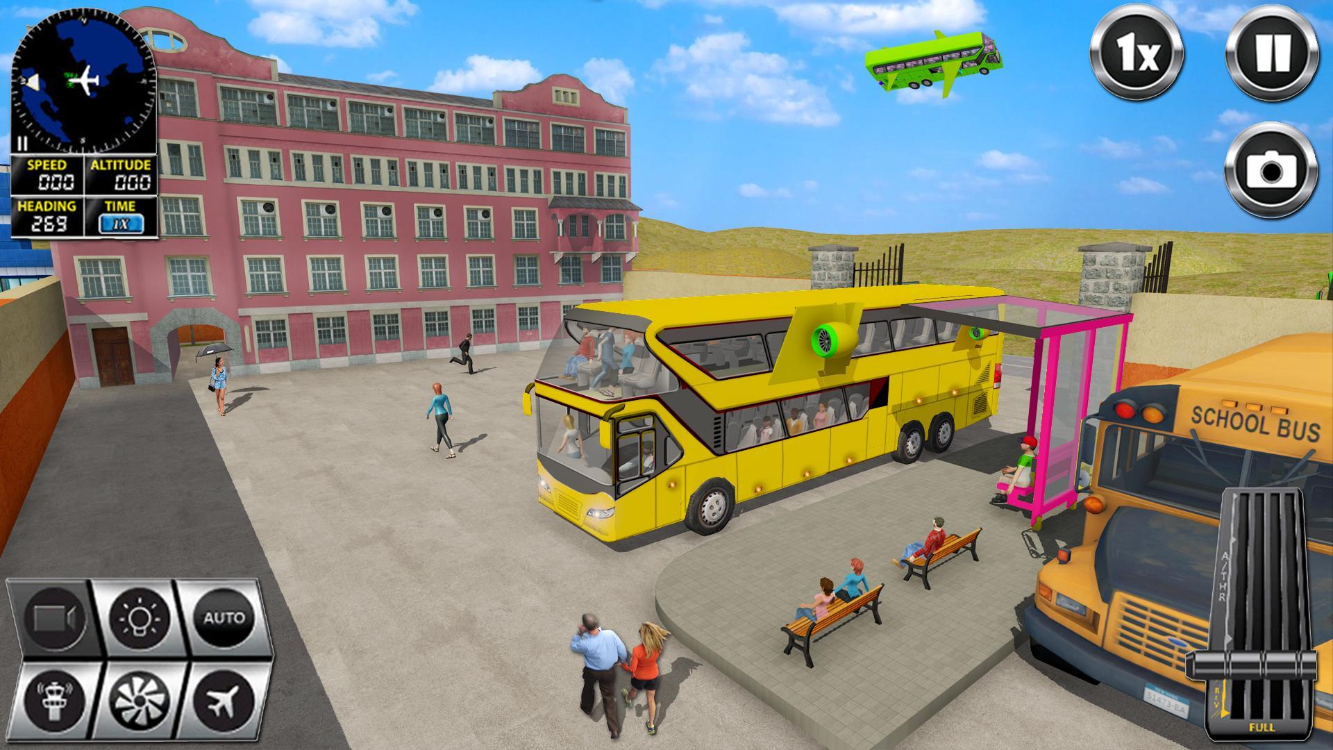 Flying Bus Driving simulator 2019: Free Bus Games 2.8 Screenshot 11