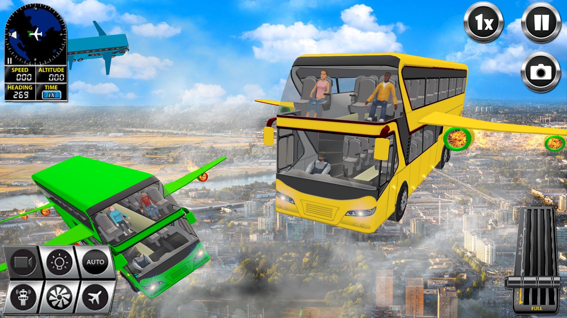 Flying Bus Driving simulator 2019: Free Bus Games 2.8 Screenshot 9