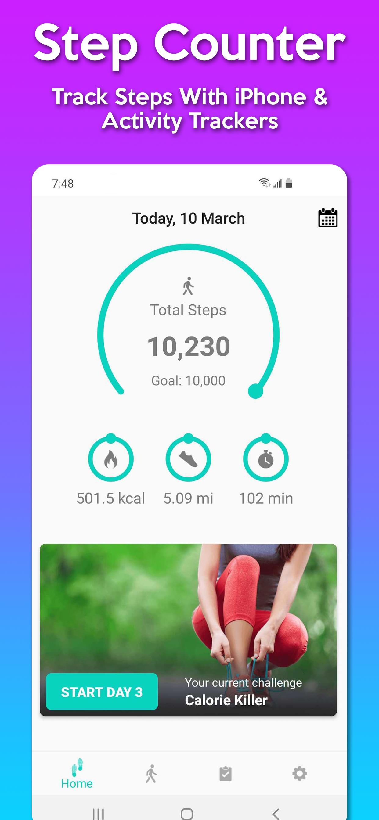 Walkster Step Tracker, Walking App & Pedometer 1.7.3 Screenshot 3