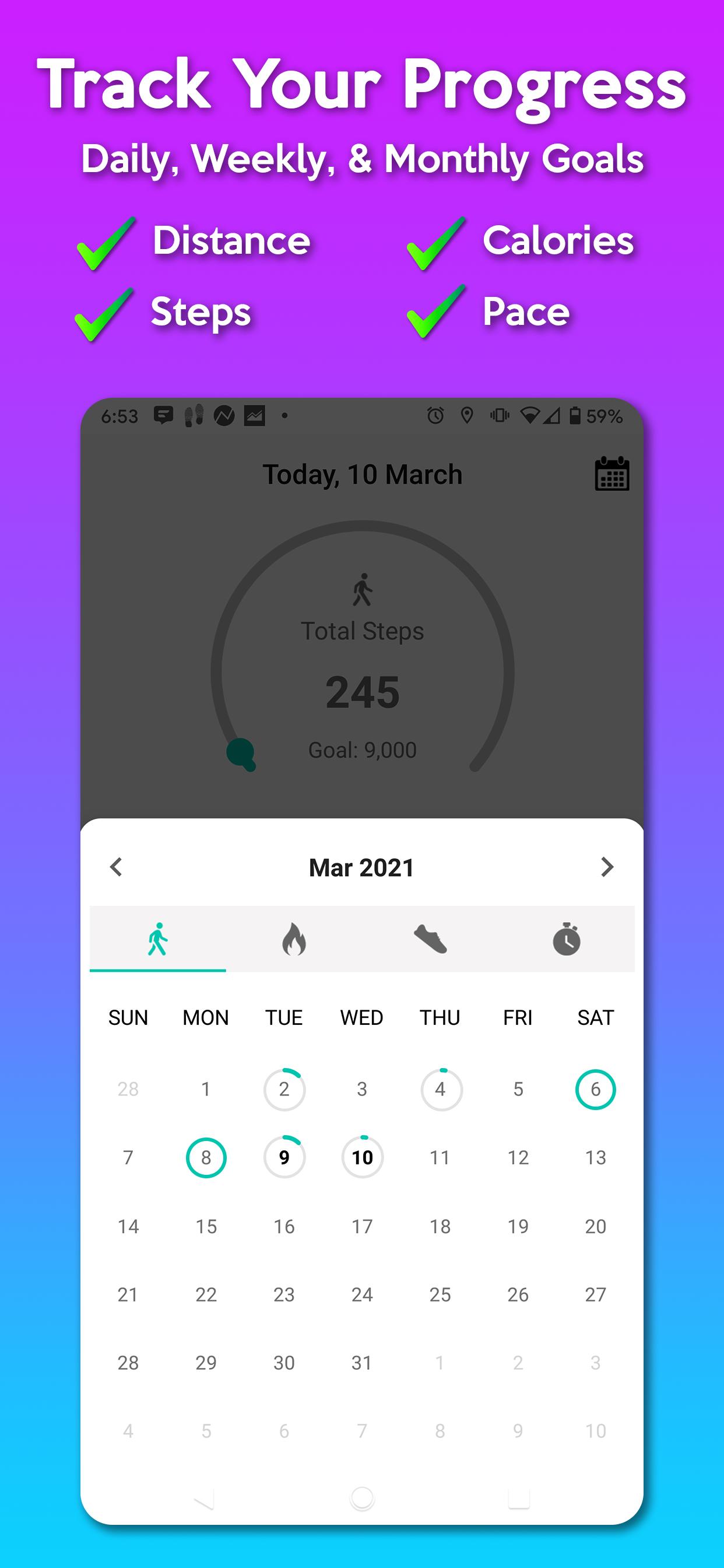 Walkster Step Tracker, Walking App & Pedometer 1.7.3 Screenshot 4