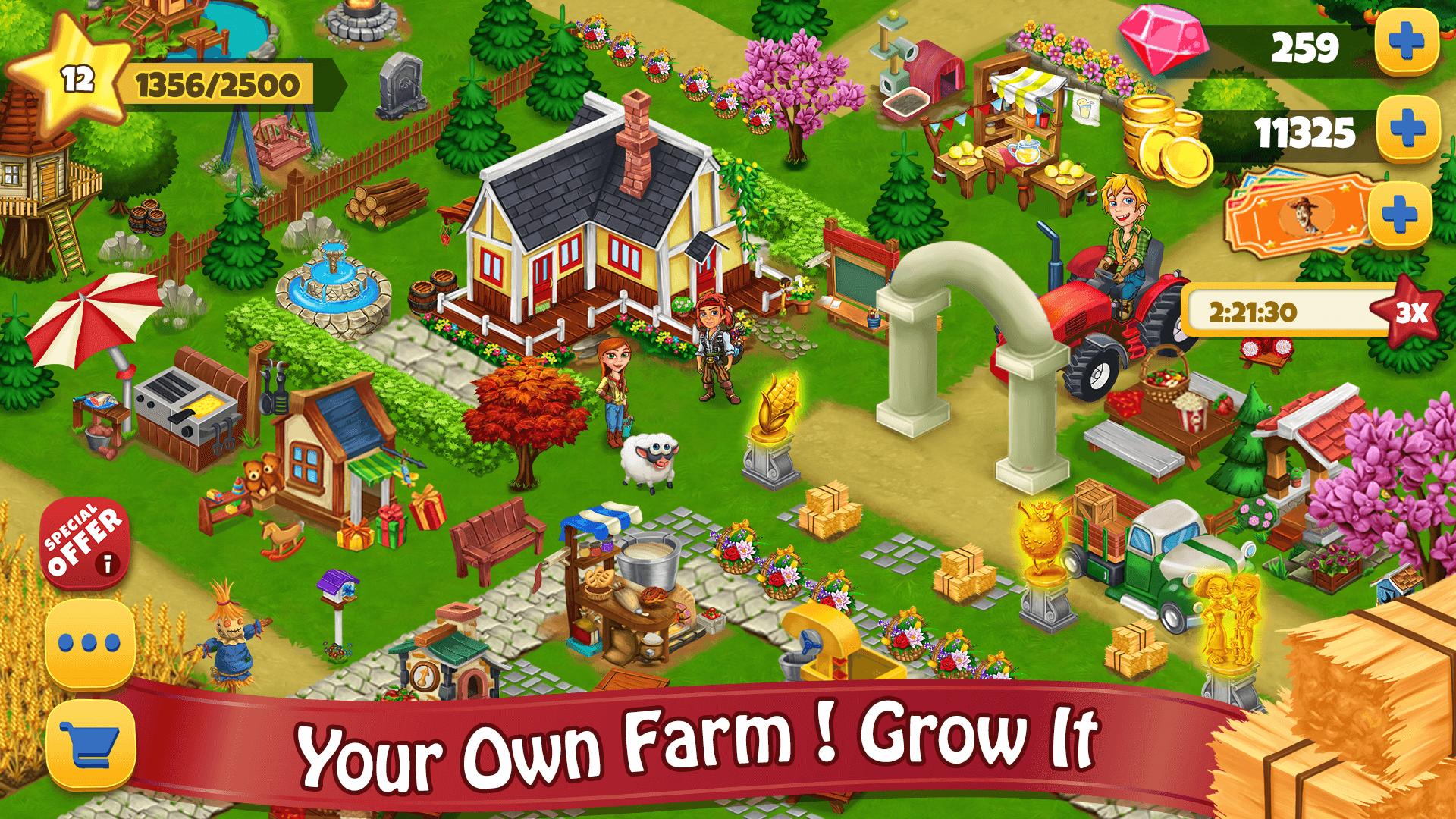 Farm Day Village Farming Offline Games 1.2.38 Screenshot 1