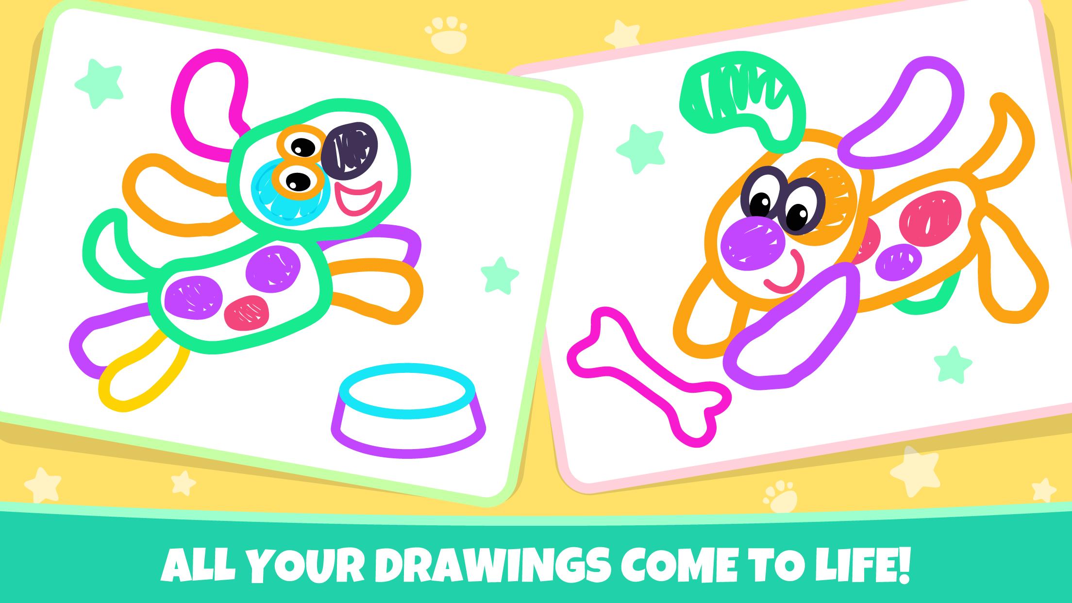 Pets Drawing for Kids and Toddlers games Preschool 1.2.2.7 Screenshot 4