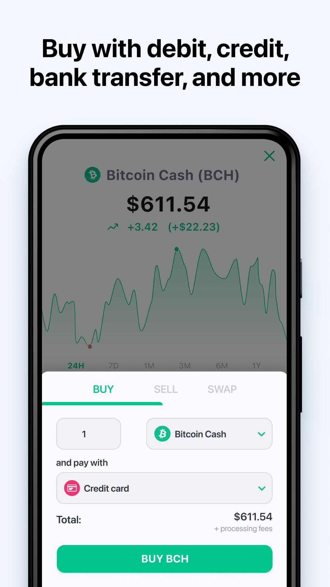 Bitcoin Wallet: buy BTC, BCH & ETH 7.0.11 Screenshot 2