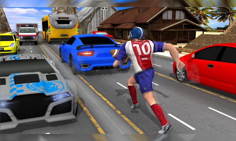 American Football Player Traffic Racer 2.0 Screenshot 3