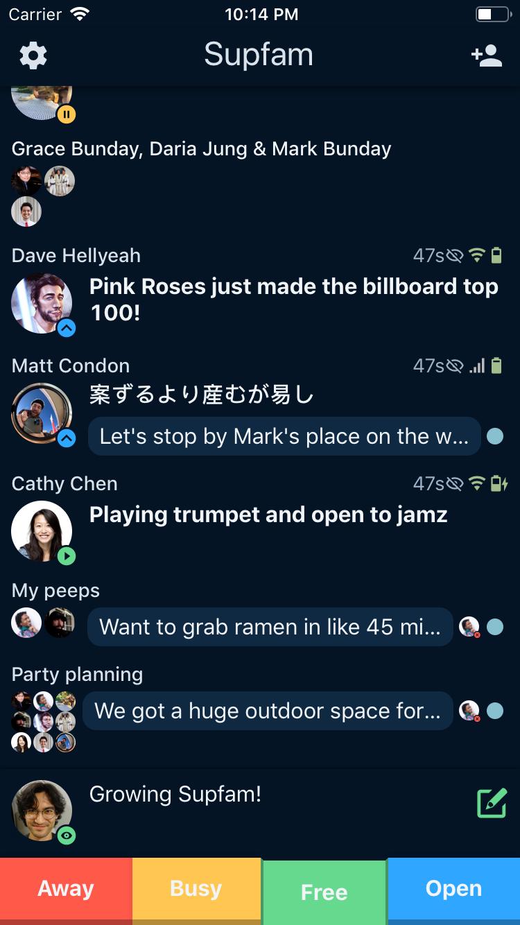 Supfam Messaging for your Closest Friends & Fam 1.0.6 Screenshot 1