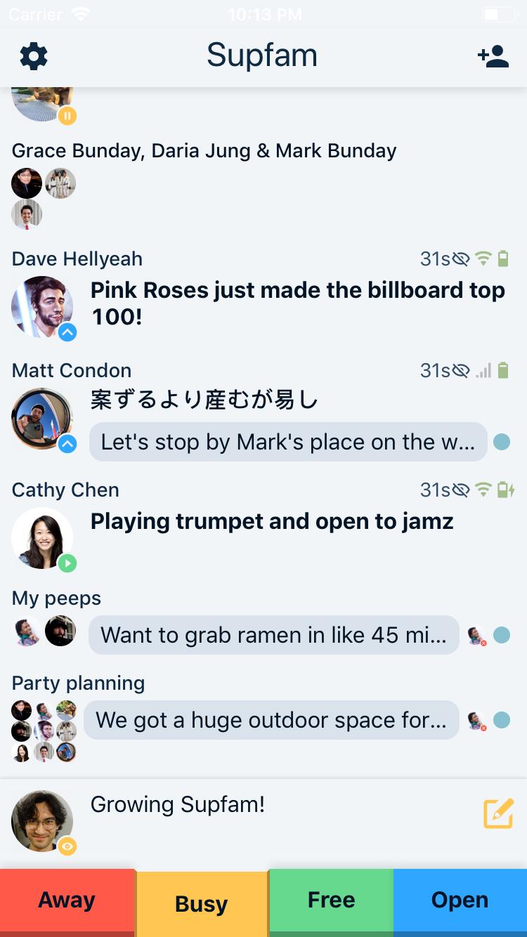 Supfam Messaging for your Closest Friends & Fam 1.0.6 Screenshot 2