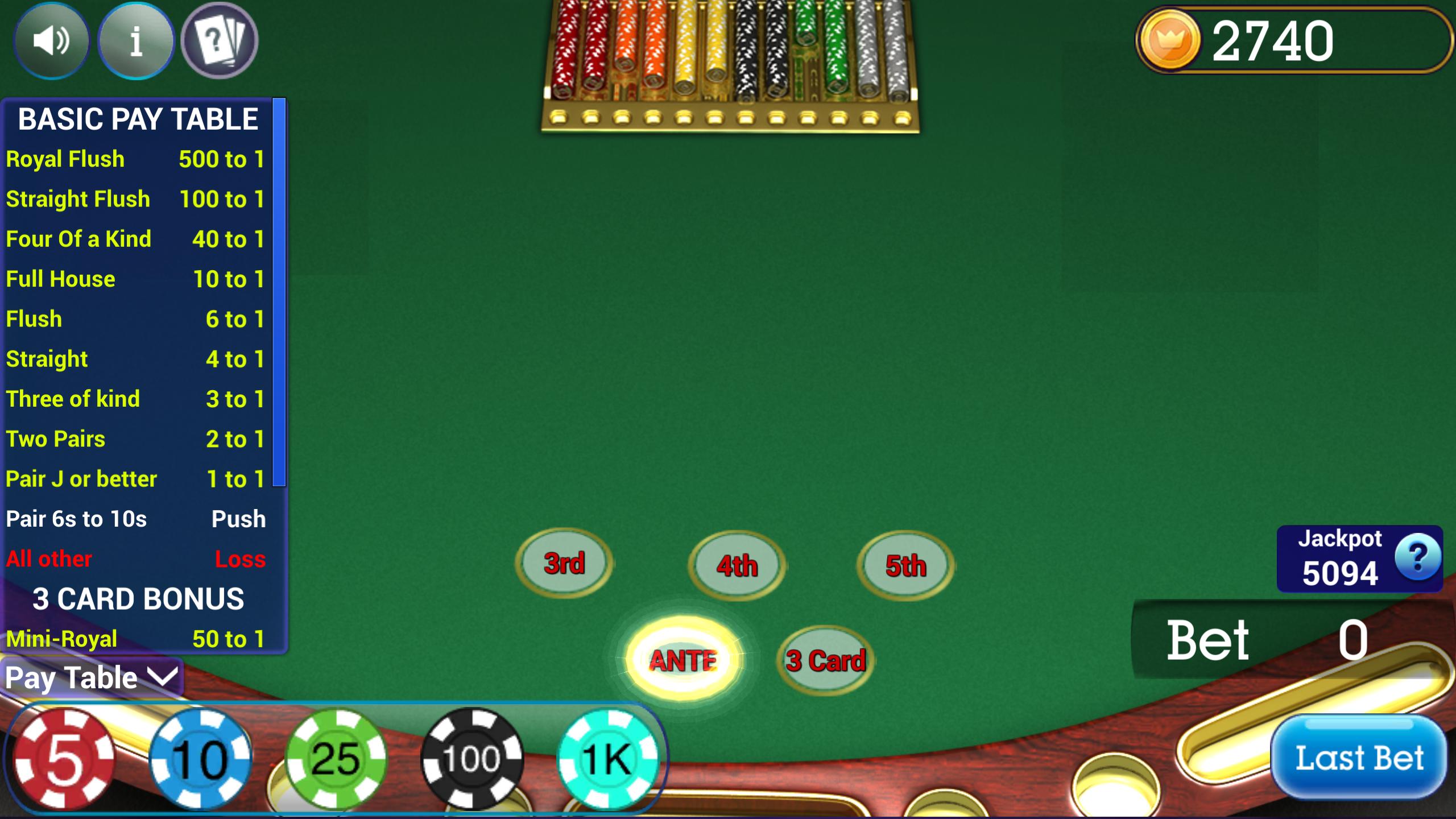 Mississippi Stud Poker 1.2.4.1 Screenshot 1