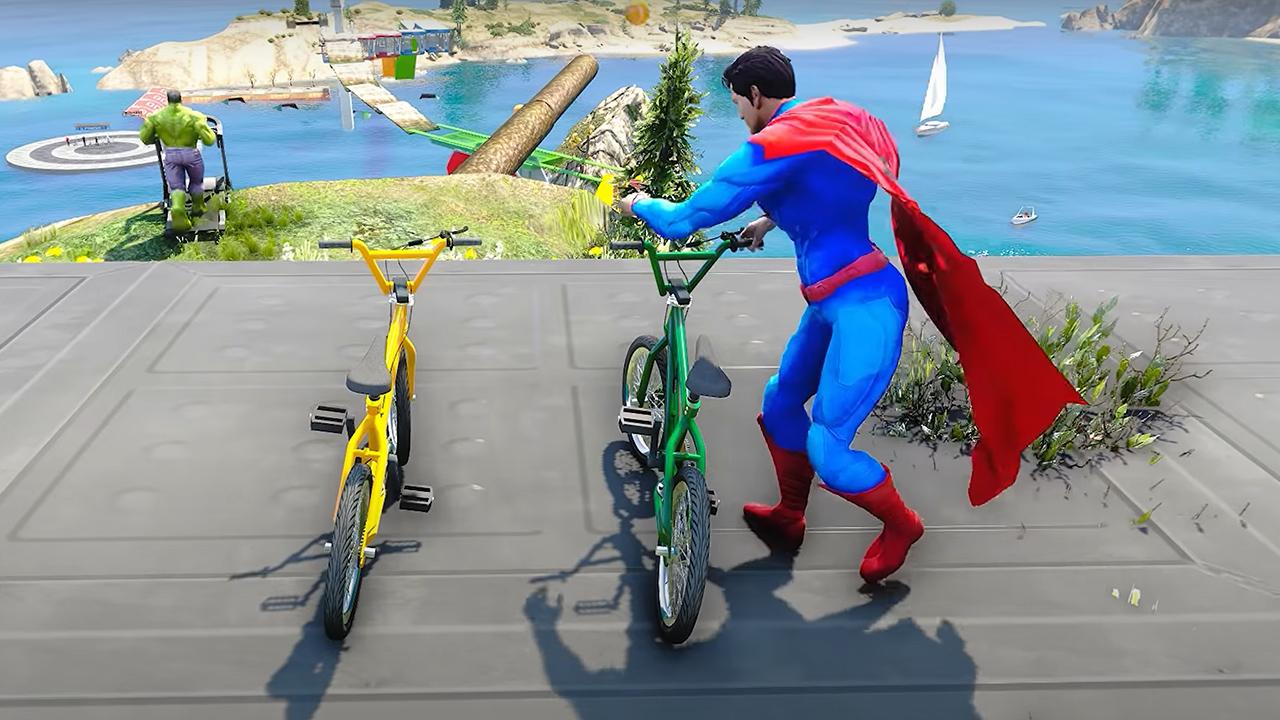 Superhero Supergirl Bmx Freestyle Stunt Racing 1.4 Screenshot 2