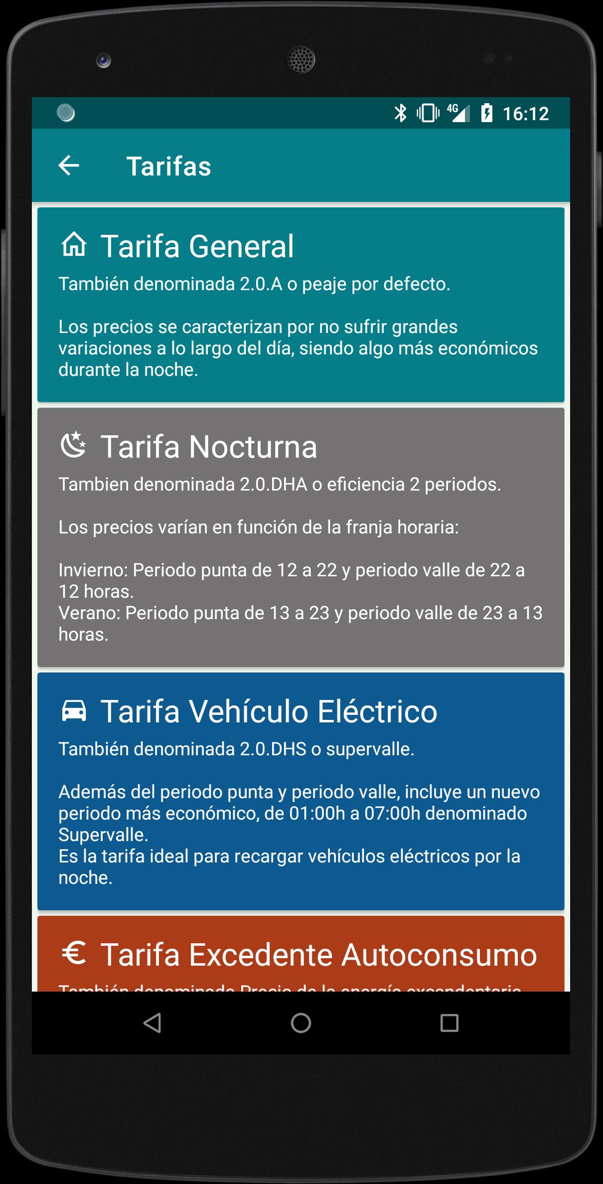 Tarifa Luz Hora 1.3.3.gab18 Screenshot 3