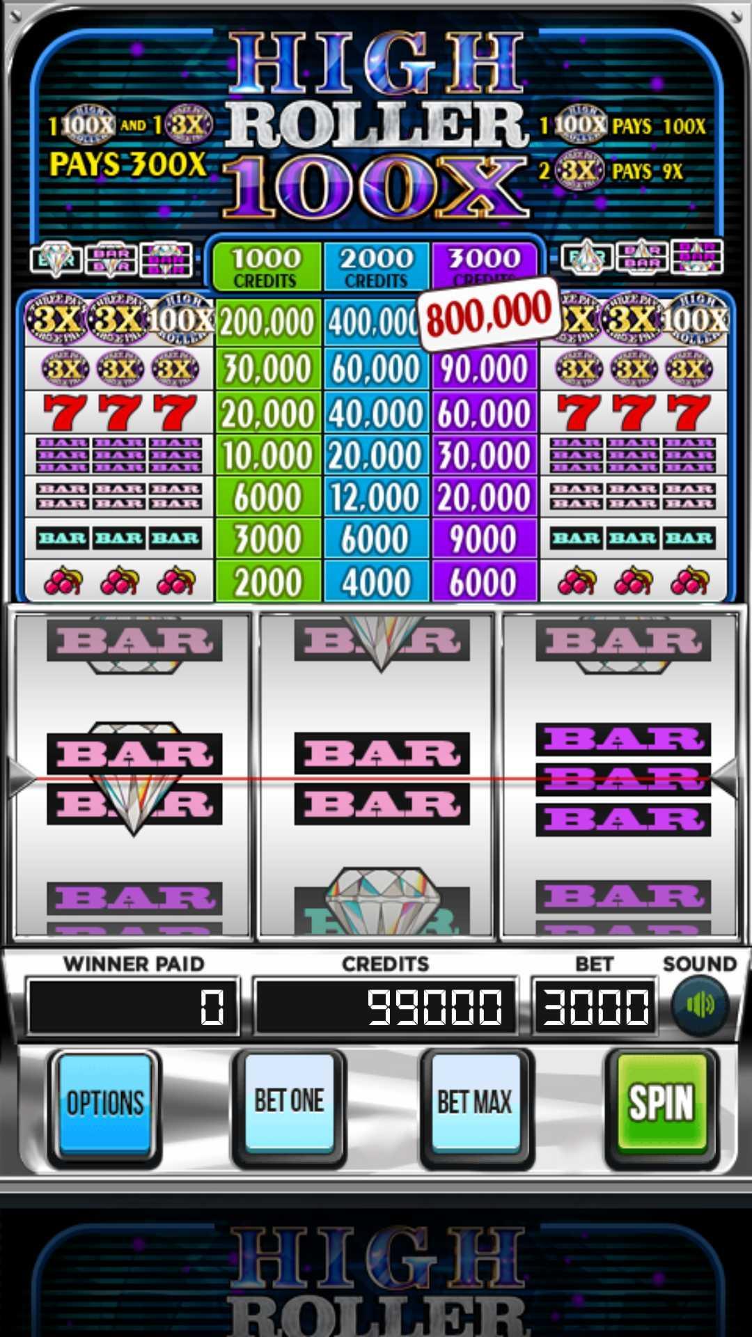 Triple 100x High Roller Slots 2.853 Screenshot 1