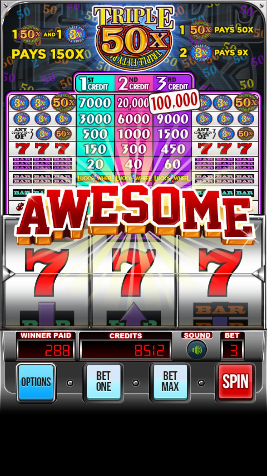 Triple 50x Pay Slot Machine 3.853 Screenshot 5