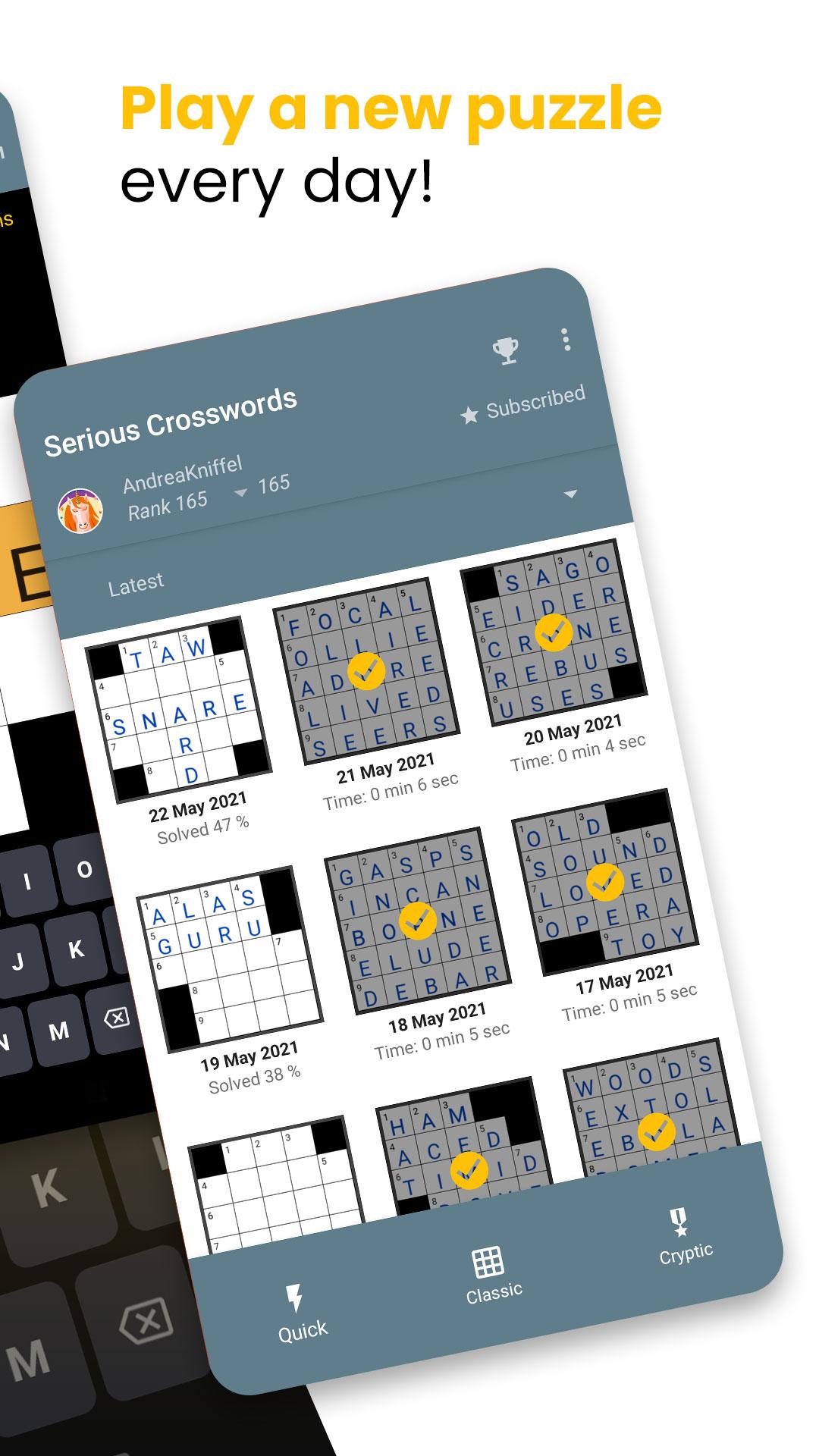 Serious Crosswords free crossword every day 1.66 Screenshot 2