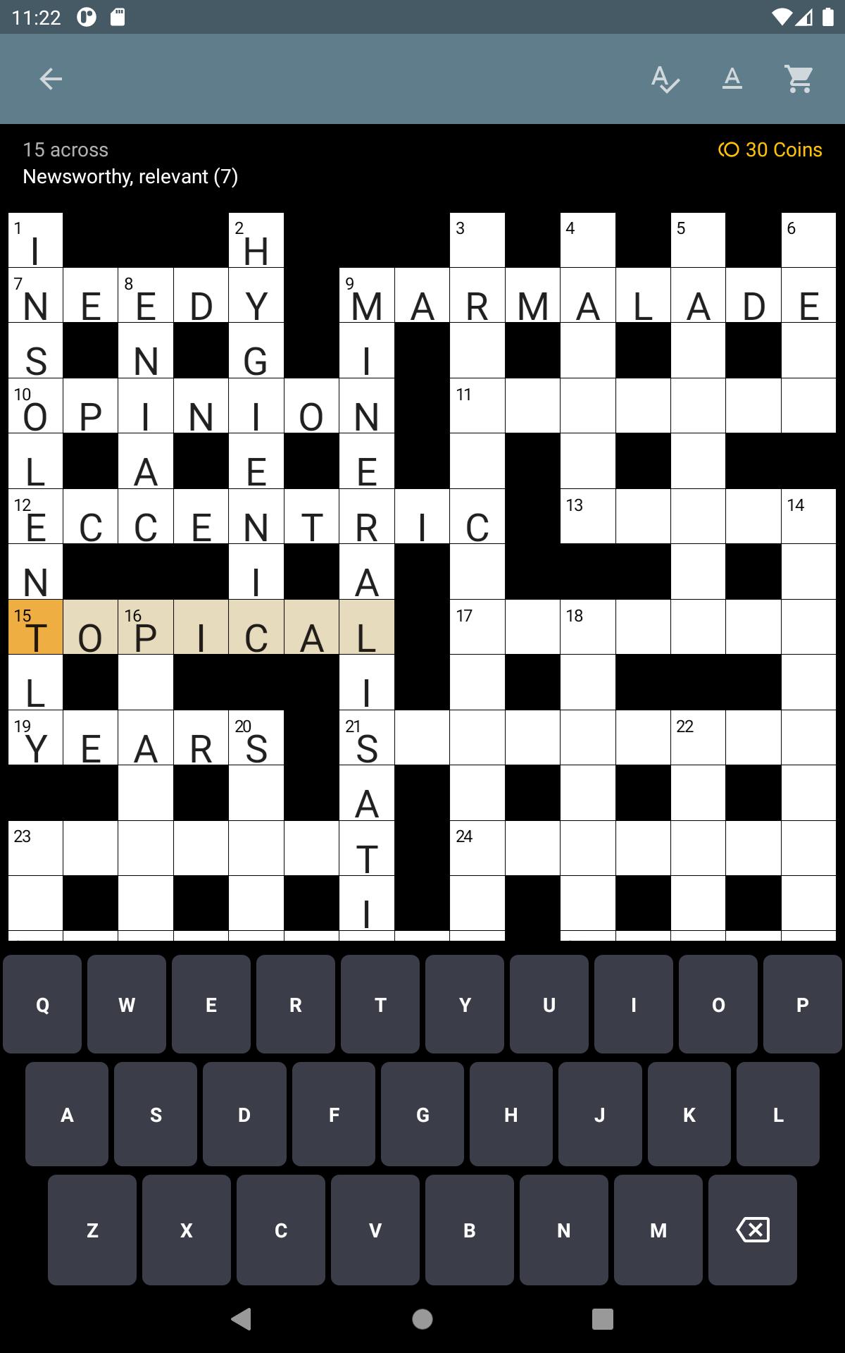 Serious Crosswords free crossword every day 1.66 Screenshot 7