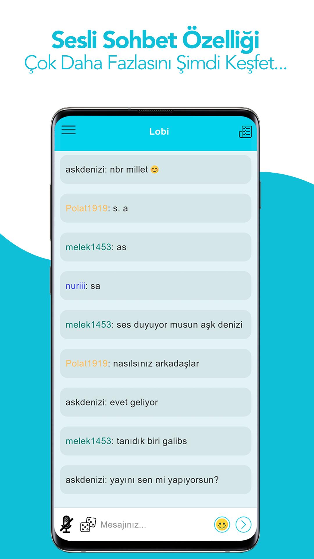 Bozbu Chat Sesli Mobil Sohbet Odaları 1.8.2 Screenshot 1