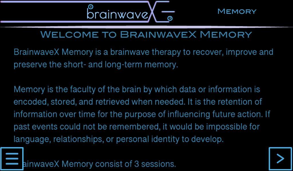 BrainwaveX Memory 1.0.2 Screenshot 1