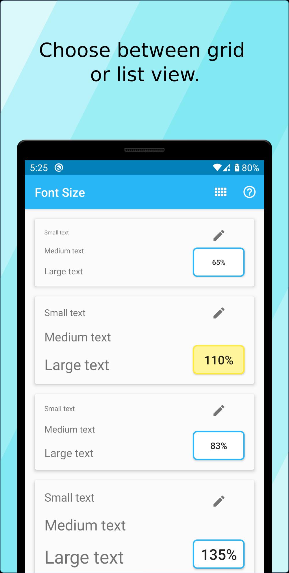 Font Size Enlarge your phone's text size 1.8.1 Screenshot 2