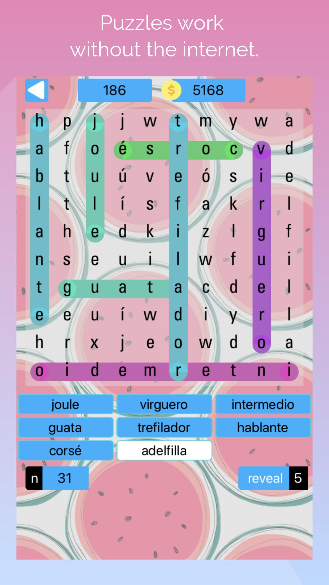 buscando palabras: word-search / sopas de letras 2.12.01 Screenshot 5