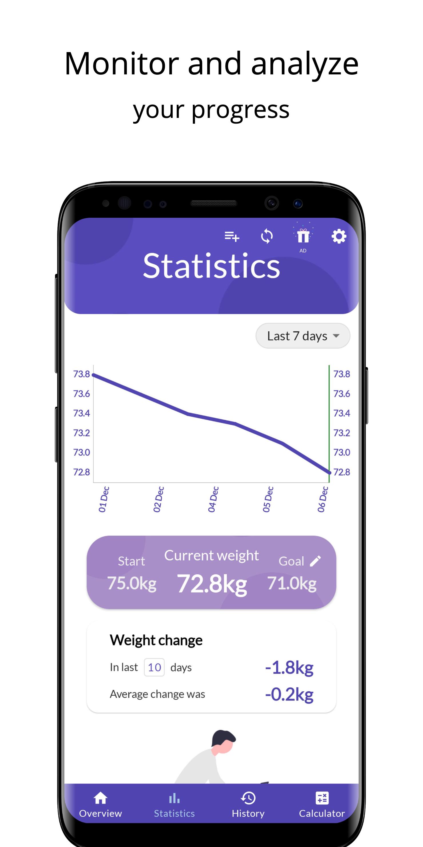 BMI Calculator & Weight Tracker 1.4.2 Screenshot 2