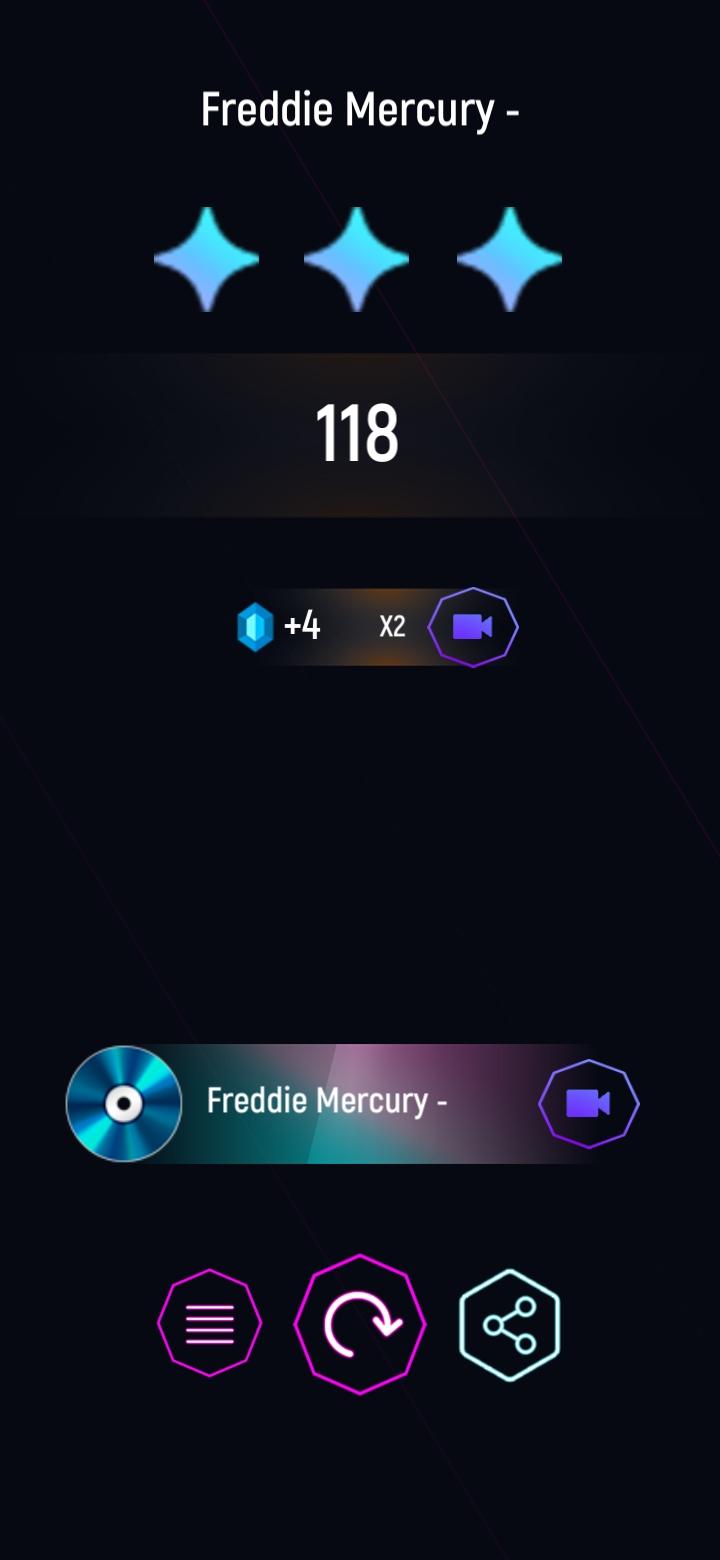 Freddie Mercury Queen Tiles Hop - Neon EDM Rush 1.0 Screenshot 8