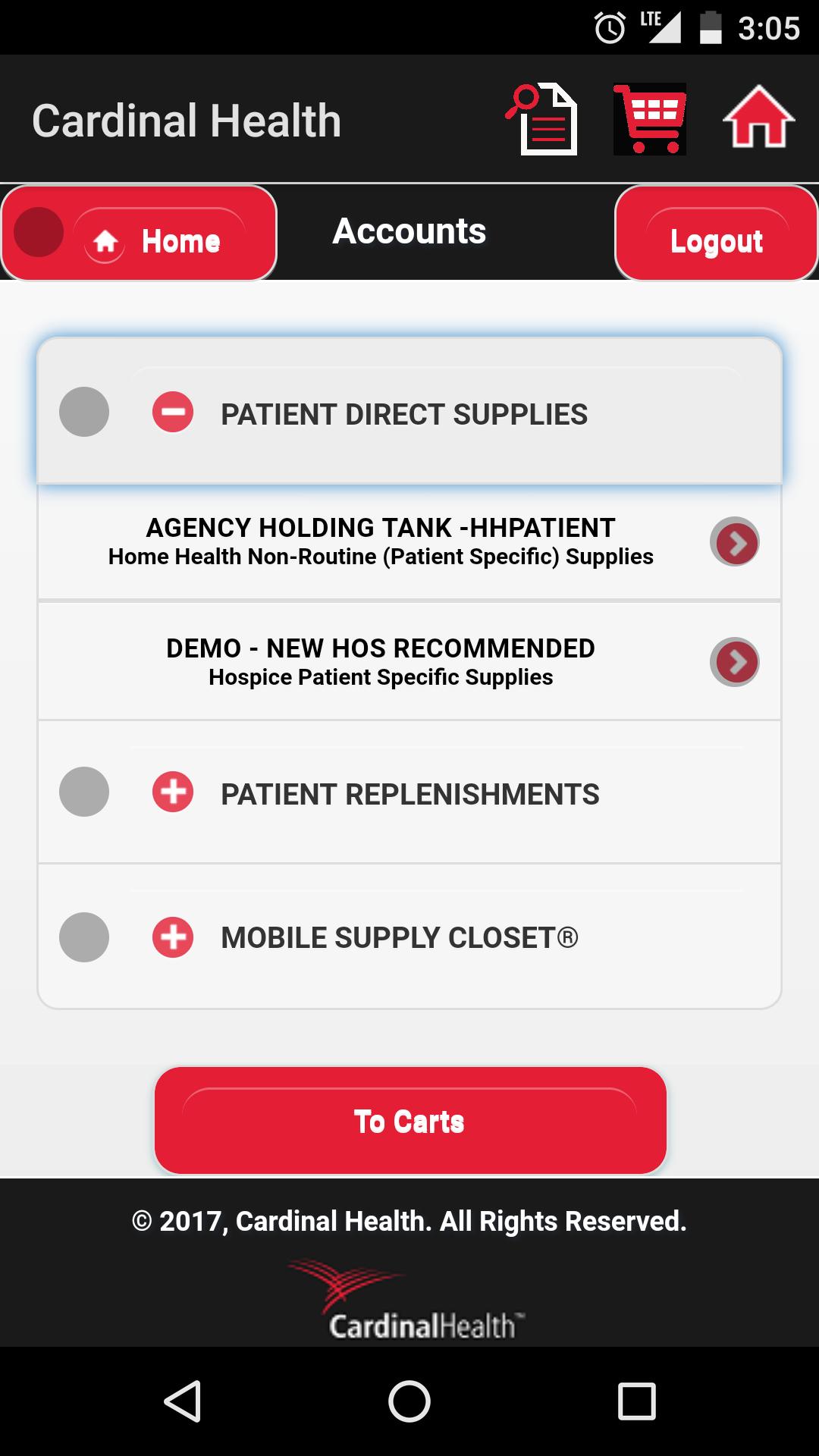 Cardinal Health at-Home HHA Android Back Btn Integration Screenshot 2