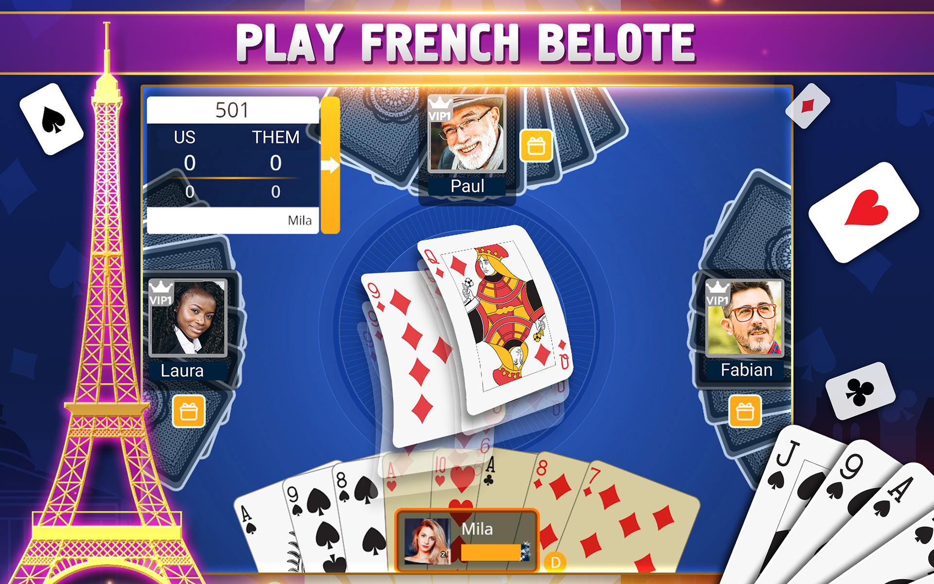 VIP Belote French Belote Online Multiplayer 3.9.0.77 Screenshot 17