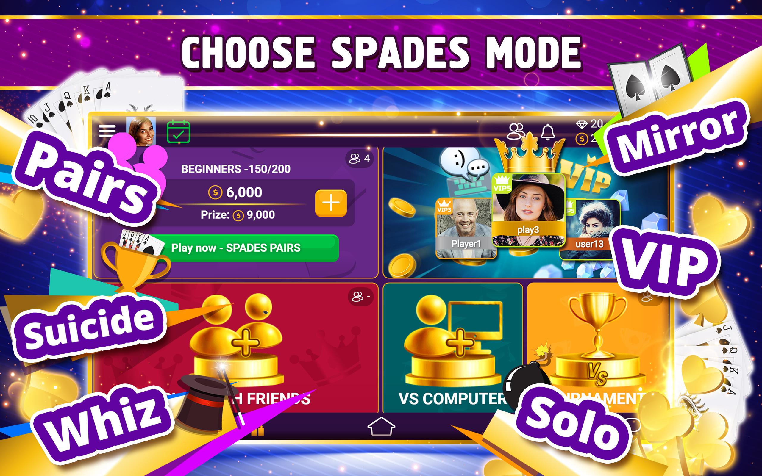 VIP Spades Online Card Game 3.7.5.100 Screenshot 11