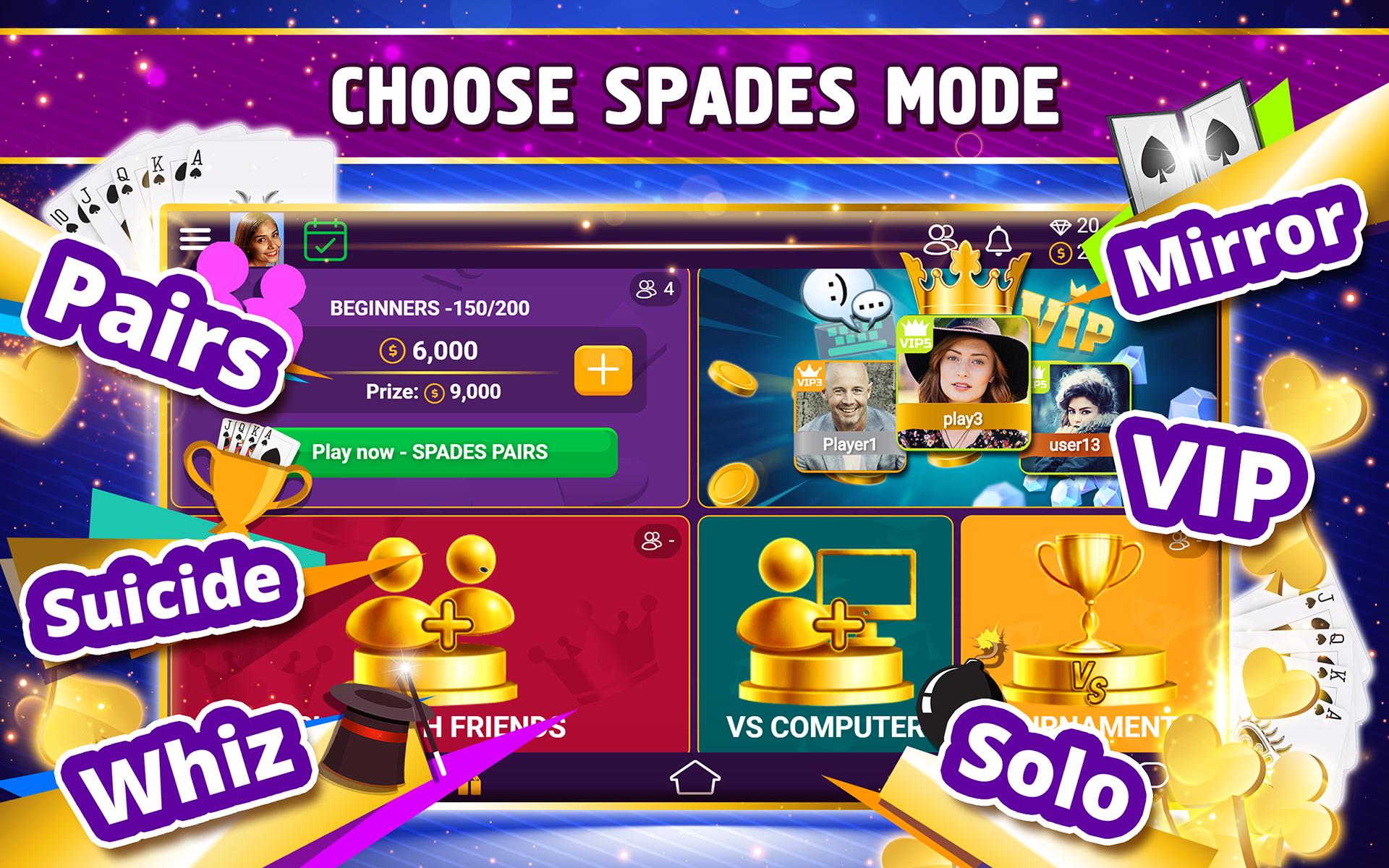 VIP Spades Online Card Game 3.7.5.100 Screenshot 19