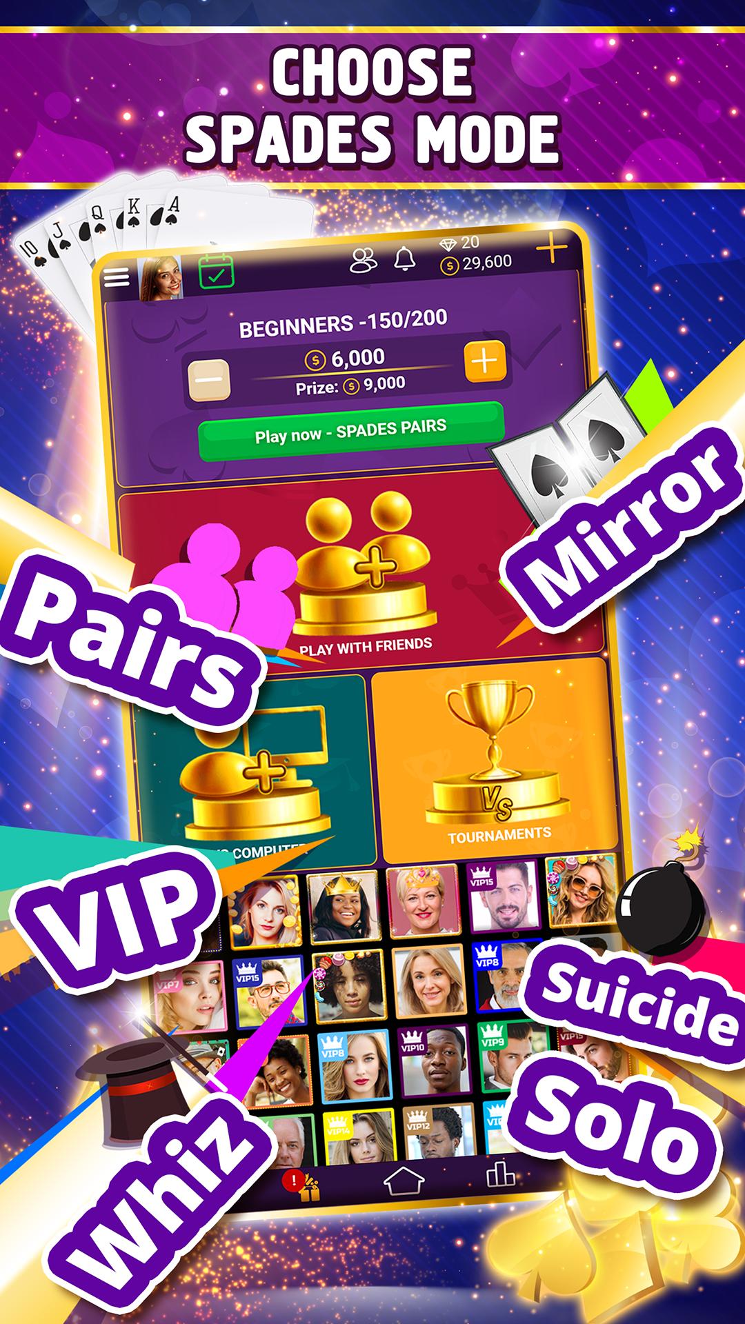 VIP Spades Online Card Game 3.7.5.100 Screenshot 3