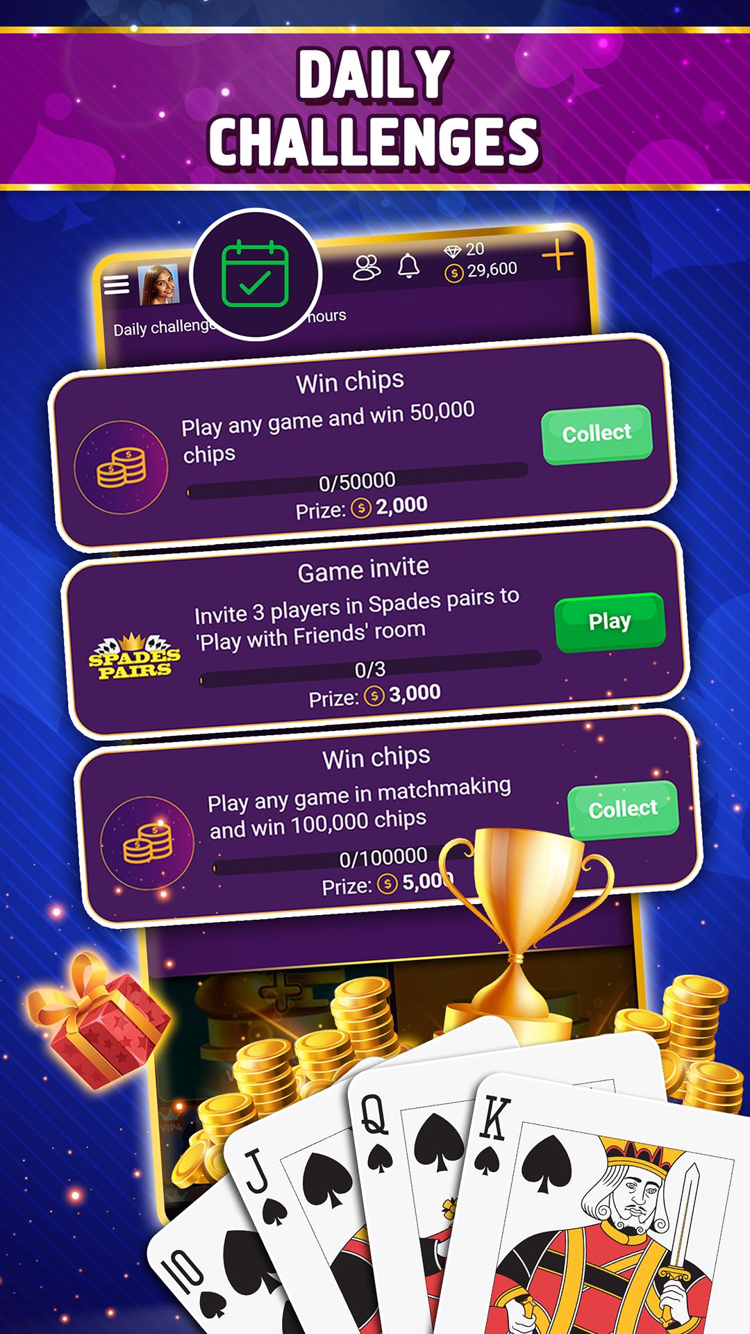 VIP Spades Online Card Game 3.7.5.100 Screenshot 5