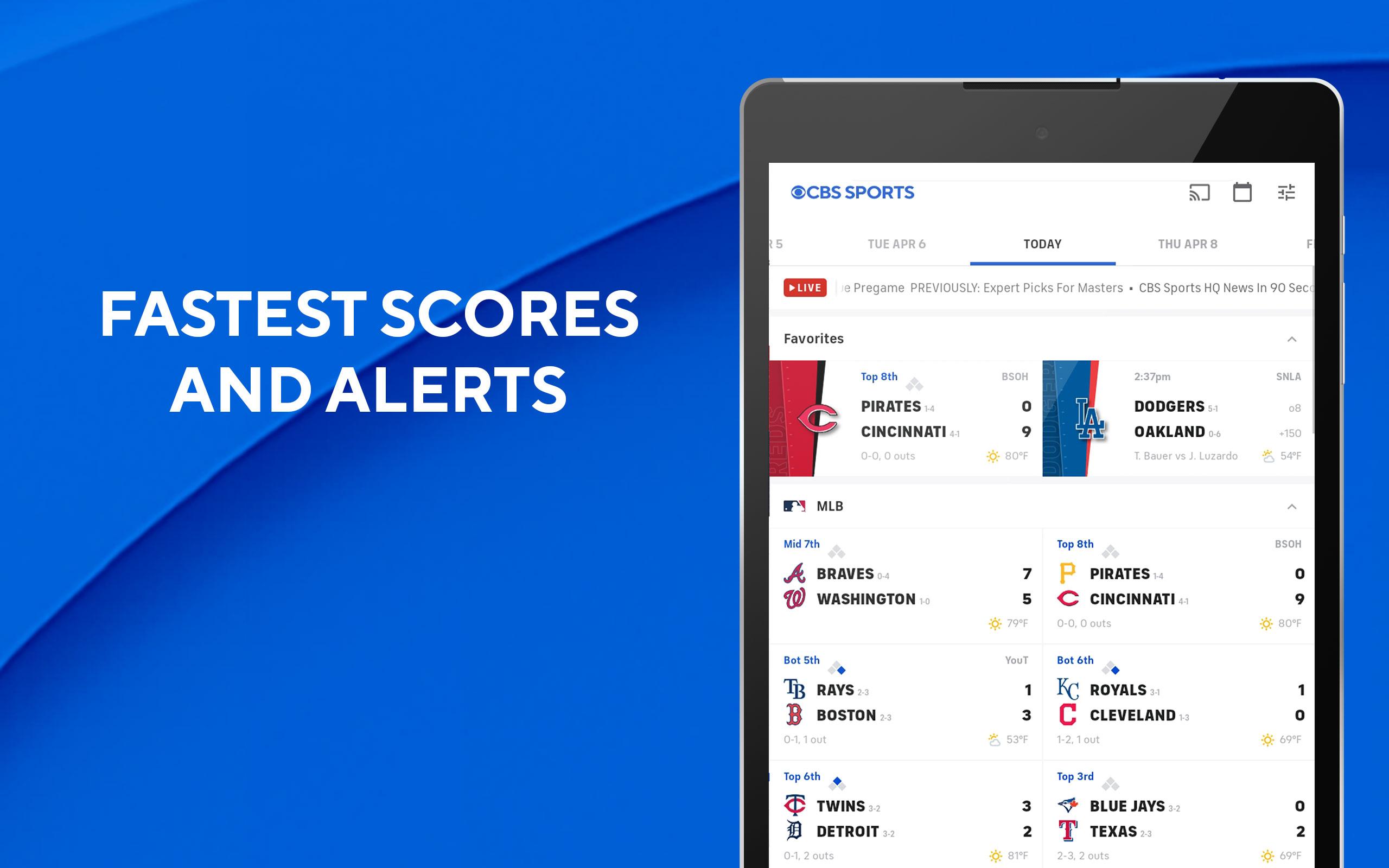 CBS Sports App - Scores, News, Stats & Watch Live 10.21.2 Screenshot 7