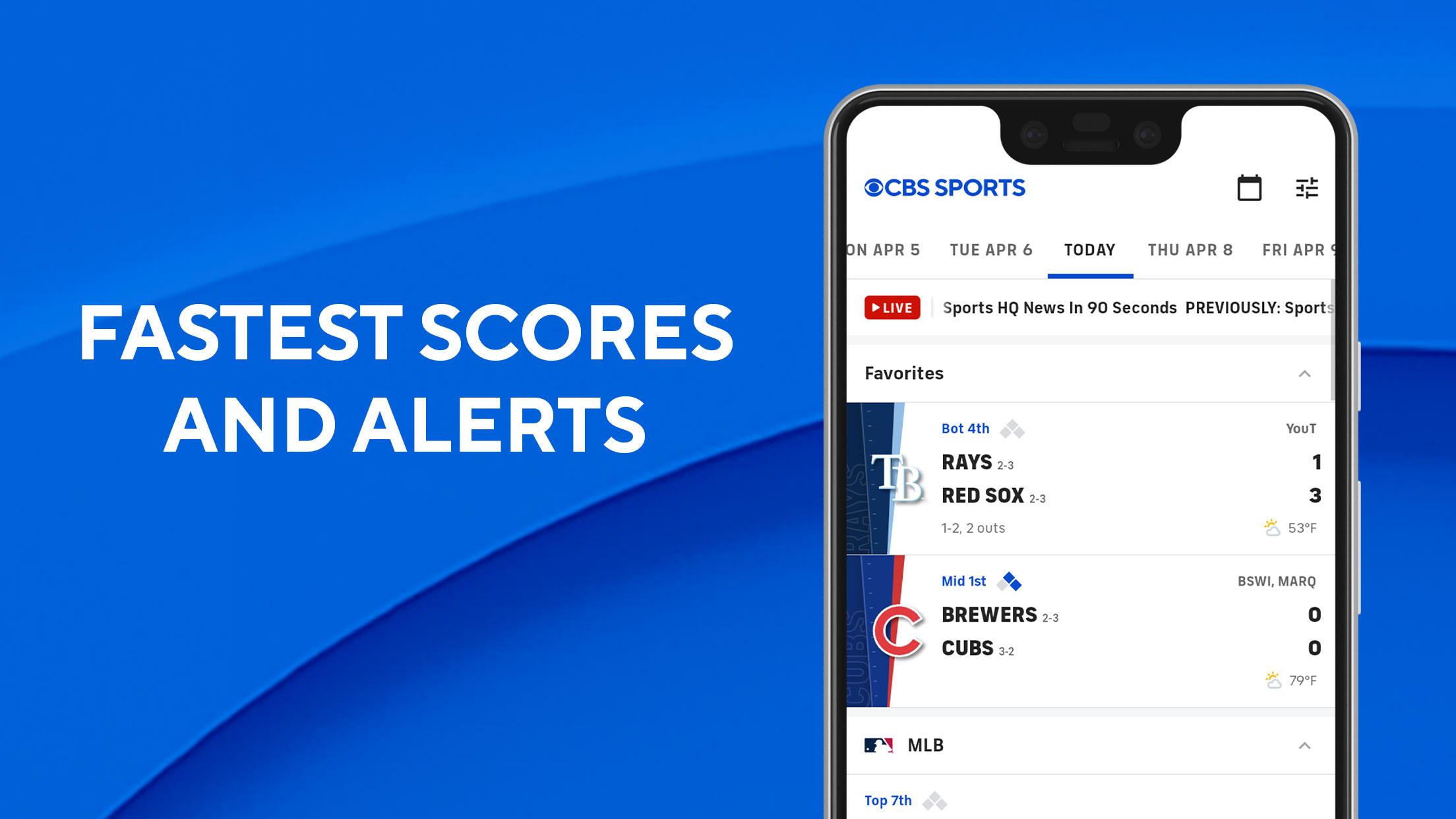 CBS Sports App - Scores, News, Stats & Watch Live 10.21.2 Screenshot 2