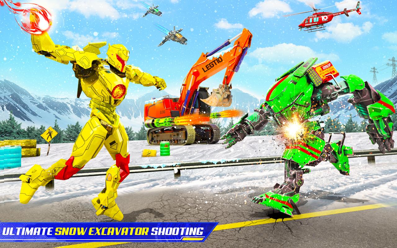 Grand Snow Excavator Robot Transforming Games 21 Screenshot 10