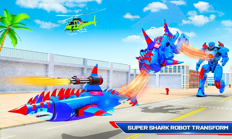 Robot Shark Attack: Transform Robot Shark Games screenshot