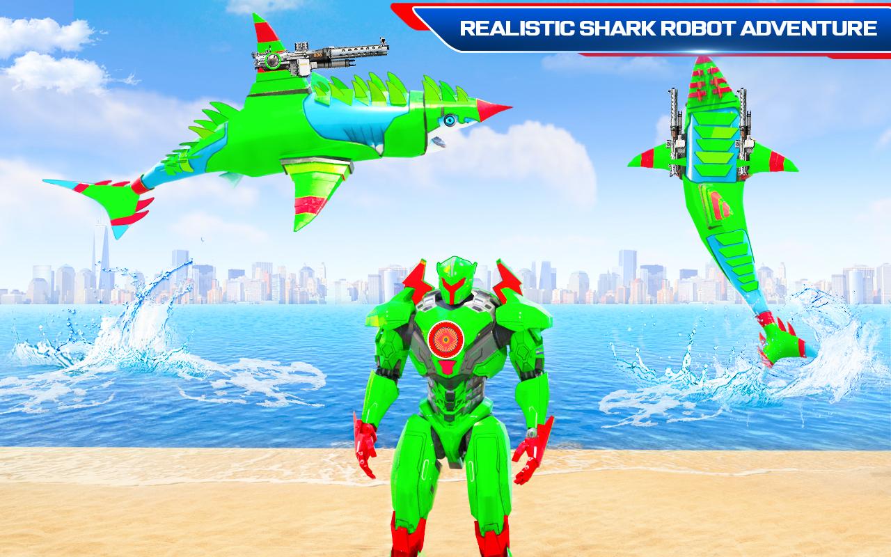 Robot Shark Attack: Transform Robot Shark Games 32 Screenshot 8