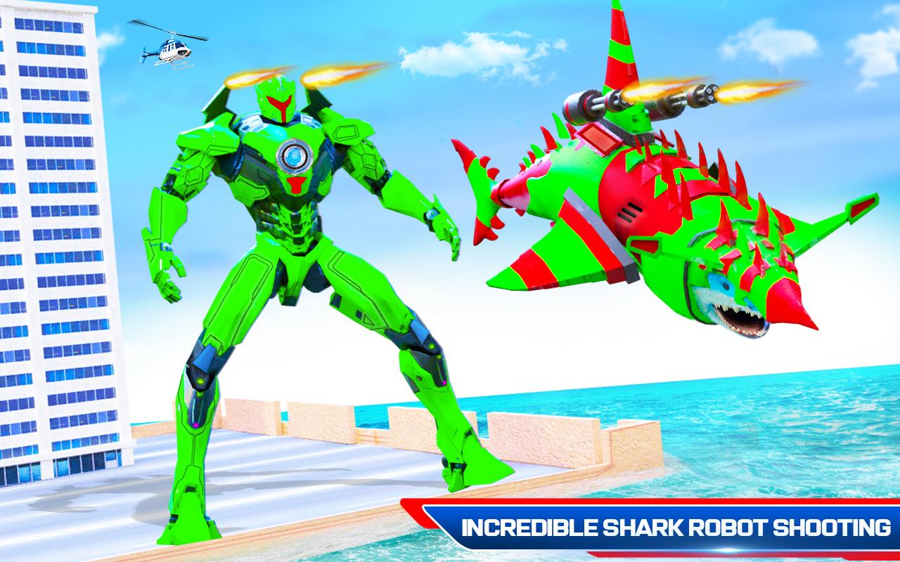 Robot Shark Attack: Transform Robot Shark Games 32 Screenshot 9