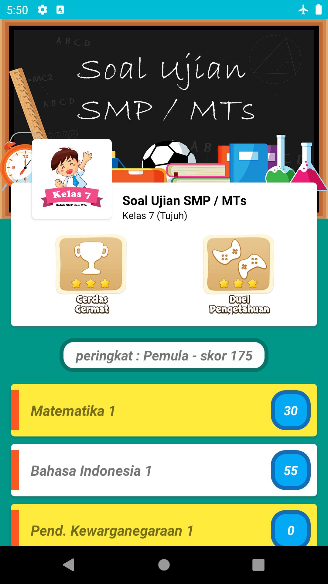 Soal Ujian Kelas 7 SMP dan MTs 1.1 Screenshot 2