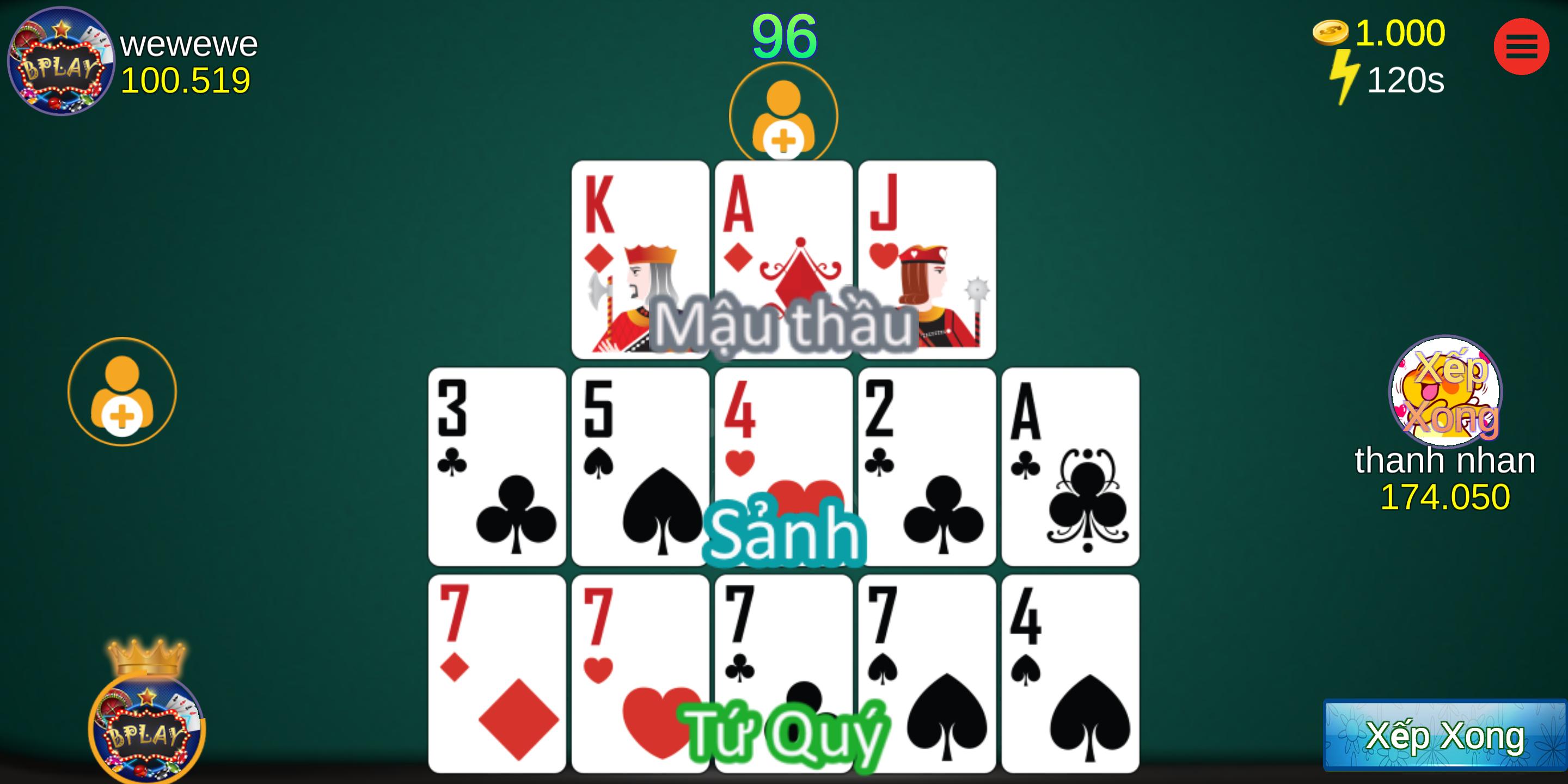 Bplay : Đánh bài giải trí doi thuong 1.1.10 Screenshot 12
