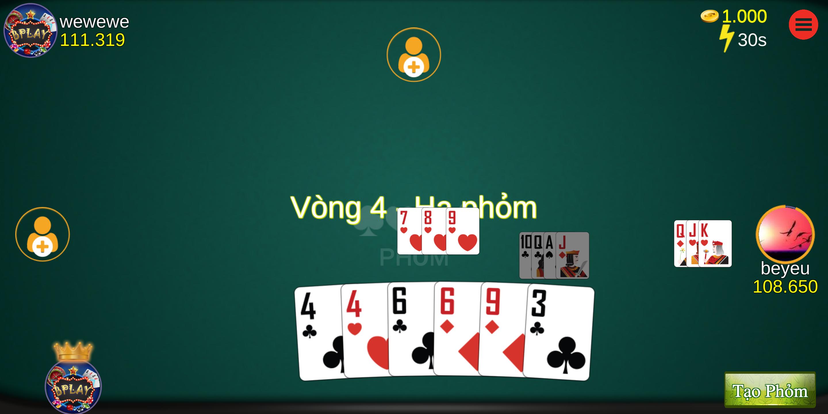Bplay : Đánh bài giải trí doi thuong 1.1.10 Screenshot 16