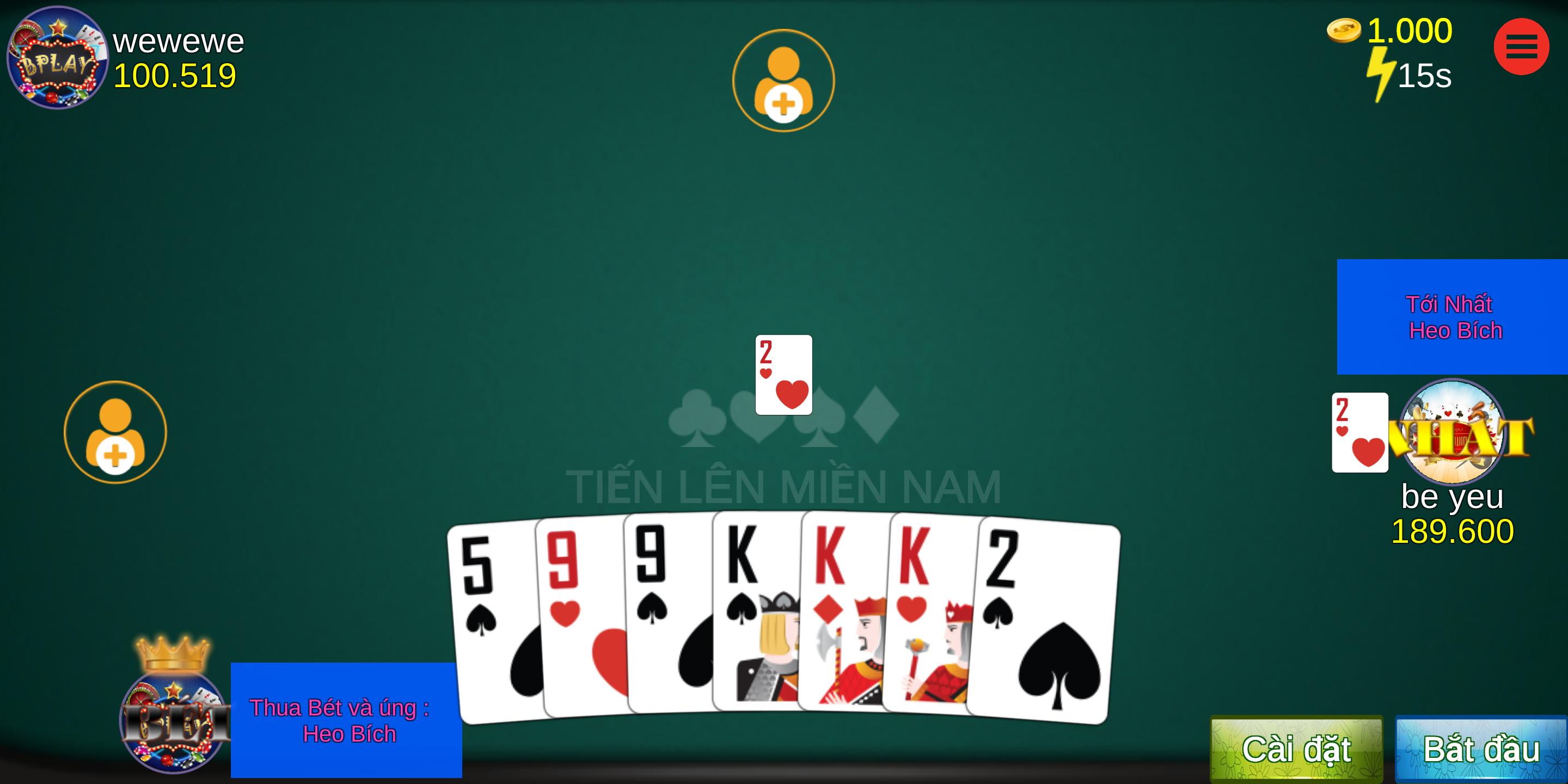 Bplay : Đánh bài giải trí doi thuong 1.1.10 Screenshot 20